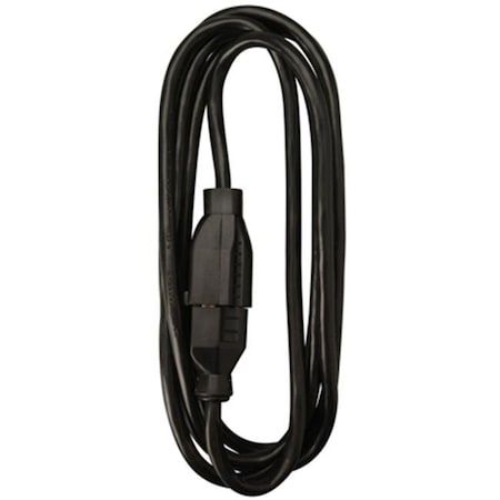 Virtual Extension Cord, Indoor/Outdoor, 1 Outlets, Black, Vinyl, 15 ft VI567360